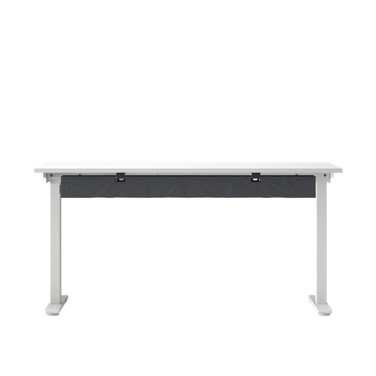 Front view of the Humanscale NeatTech Cable Management System. The Finish is: EcoKnit Storm and size is: 48"W. Kansas City Office Furniture.