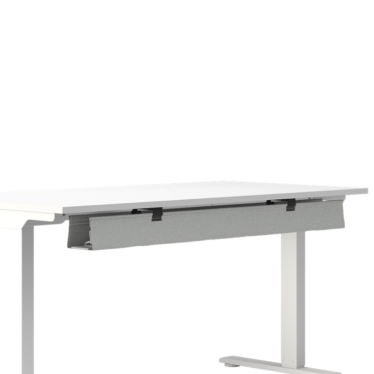 Side view of the Humanscale NeatTech Cable Management System. The Finish is: EcoKnit Vapor and size is: 48"W. Kansas City Office Furniture.