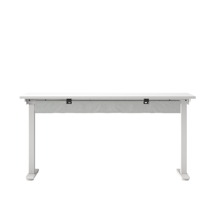 Front view of the Humanscale NeatTech Cable Management System. The Finish is: EcoKnit Vapor and size is: 48"W. Kansas City Office Furniture.