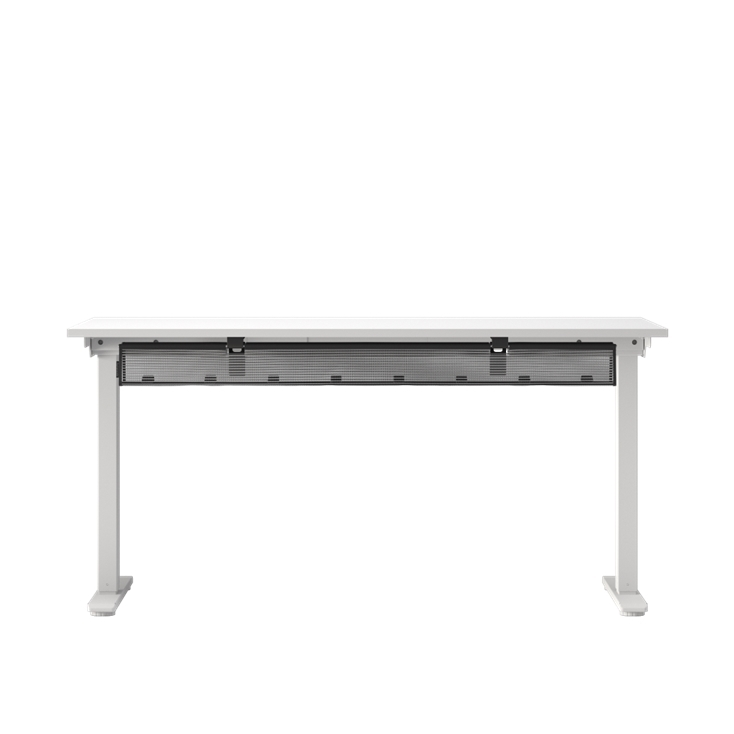 Front view of the Humanscale NeatTech Cable Management System. The Finish is: Mesh Graphite and size is: 48"W. Kansas City Office Furniture.