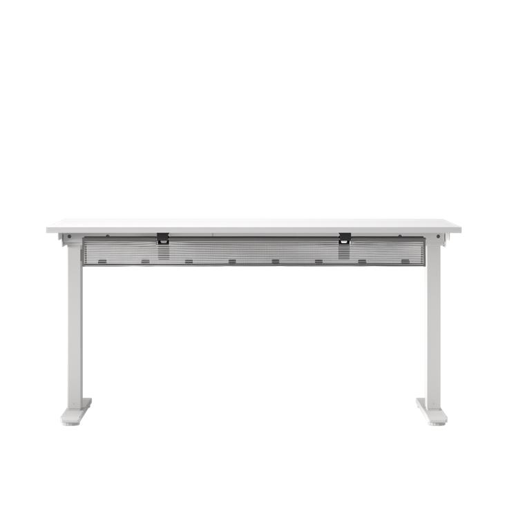 Front view of the Humanscale NeatTech Cable Management System. The Finish is: Mesh White and size is: 48"W. Kansas City Office Furniture.