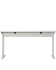 Humanscale NeatTech Cable Management System, Large 48"W, Salzburg Leather Cloud, back view. Kansas City Office Design.