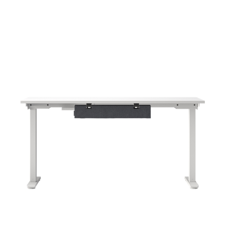 Front view of the Humanscale NeatTech Cable Management System. The Finish is: EcoKnit Storm and size is: 24"W. Kansas City Office Furniture.