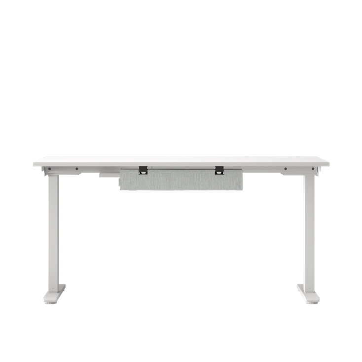 Front view of the Humanscale NeatTech Cable Management System. The Finish is: EcoKnit Vapor and size is: 24"W. Kansas City Office Furniture.