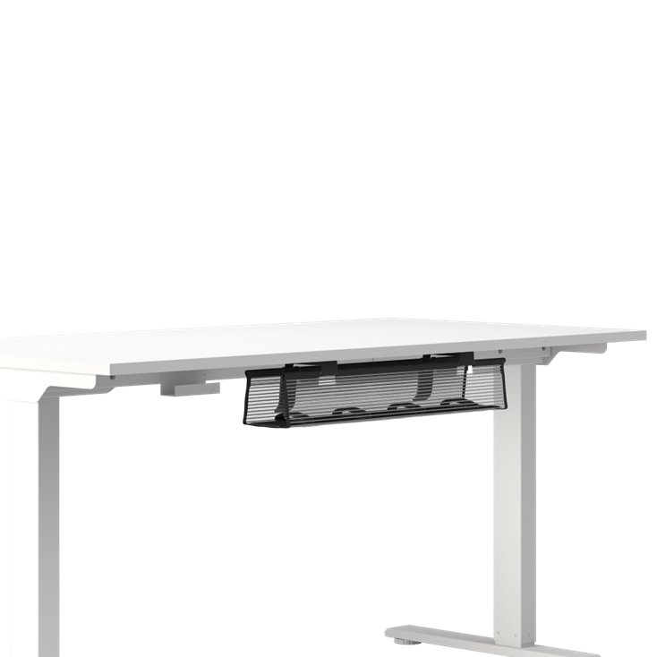 Side view of the Humanscale NeatTech Cable Management System. The Finish is: Mesh Graphite and size is: 24"W. Kansas City Office Furniture.