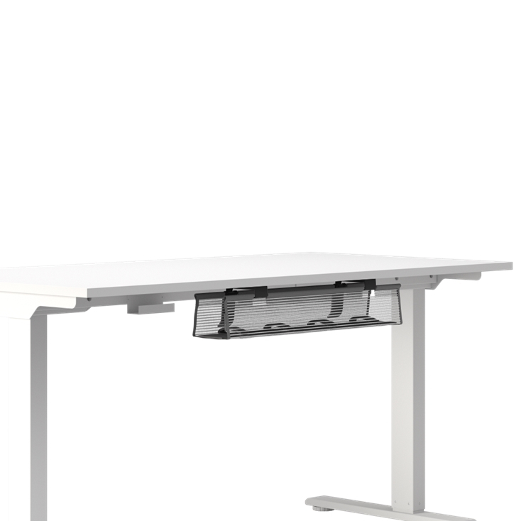 Side view of the Humanscale NeatTech Cable Management System. The Finish is: Mesh White and size is: 24"W. Kansas City Office Furniture.