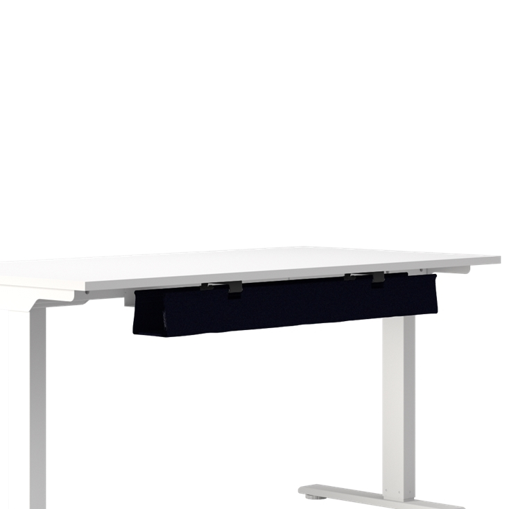 Side view of the Humanscale NeatTech Cable Management System. The Finish is: EcoKnit Midnight and size is: 38"W. Kansas City Office Furniture.