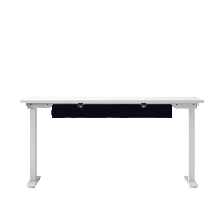 Front view of the Humanscale NeatTech Cable Management System. The Finish is: EcoKnit Midnight and size is: 38"W. Kansas City Office Furniture.