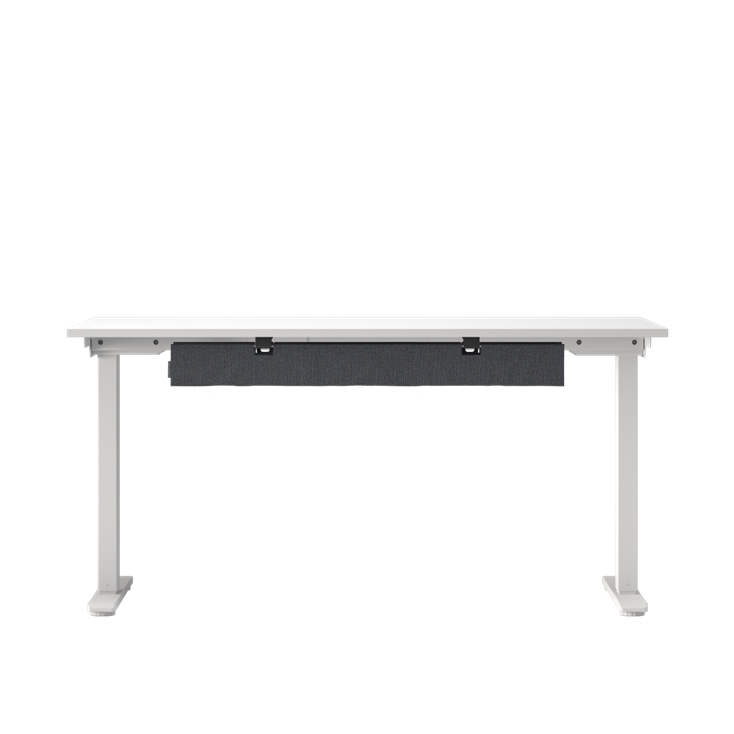 Front view of the Humanscale NeatTech Cable Management System. The Finish is: EcoKnit Storm and size is: 38"W. Kansas City Office Furniture.