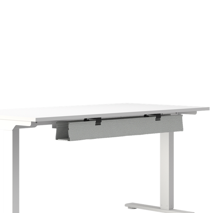 Side view of the Humanscale NeatTech Cable Management System. The Finish is: EcoKnit Vapor and size is: 38"W. Kansas City Office Furniture.