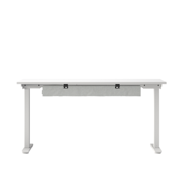 Front view of the Humanscale NeatTech Cable Management System. The Finish is: EcoKnit Vapor and size is: 38"W. Kansas City Office Furniture.