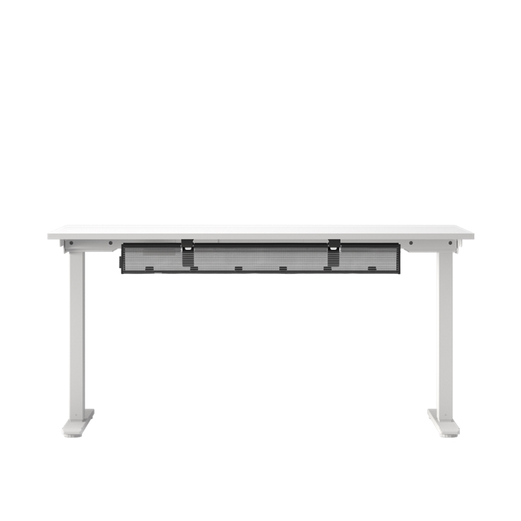 Front view of the Humanscale NeatTech Cable Management System. The Finish is: Mesh Graphite and size is: 38"W. Kansas City Office Furniture.