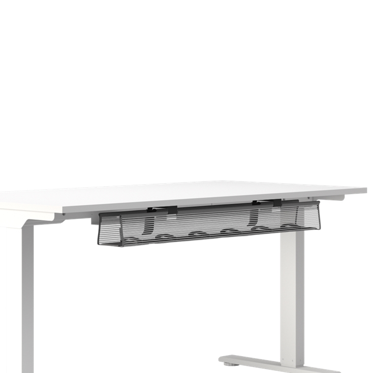 Side view of the Humanscale NeatTech Cable Management System. The Finish is: Mesh White and size is: 38"W. Kansas City Office Furniture.