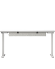 Humanscale NeatTech Cable Management System, Small 38"W, Salzburg Leather Cloud, back view. Kansas City Office Design.