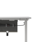 Humanscale NeatTech Cable Management System, Small 38"W, Salzburg Leather Concrete, side view. Kansas City Office Design.