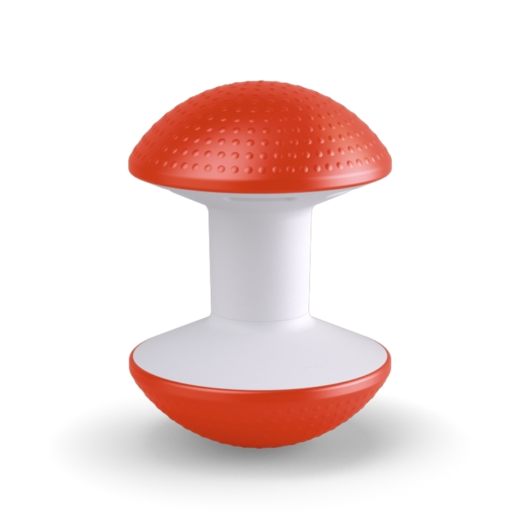 Red Humanscale Ballo Stool. Kansas City Office Design.