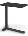Angled View of the Humanscale Mini Float Height Adjustable Table. Black MDF Top with Black Base. Kansas City Office Furniture