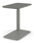 Side view of a Humanscale Float micro in a Gray Base with a Gray MDF top. Kansas City Office Design.