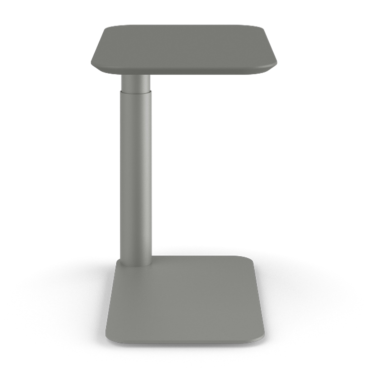 Front view of a Humanscale Float micro in a Gray Base with a Gray MDF top. Kansas City Office Design.
