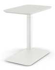 Side view of a Humanscale Float micro in a White Base with a White MDF top. Kansas City Office Design.