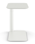 Front view of a Humanscale Float micro in a White Base with a White MDF top. Kansas City Office Design.