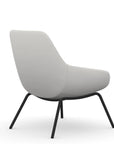 Back view of the 9to5 Lilly lounge chair in black 4Leg metal frame and Tinsel Vinyl Fabric. Kansas City Office Design.
