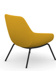 Back view of the 9to5 Lilly lounge chair in black 4Leg metal frame and Yellow Fabric. Kansas City Office Design