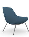 Back view of the 9to5 Lilly lounge chair in silver 4Leg metal frame and wave vinyl Fabric. Kansas City Office Design