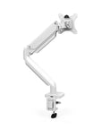 Back view of the SitOnIt Mobi Single Monitor Arm in White. Kansas City Office Design.