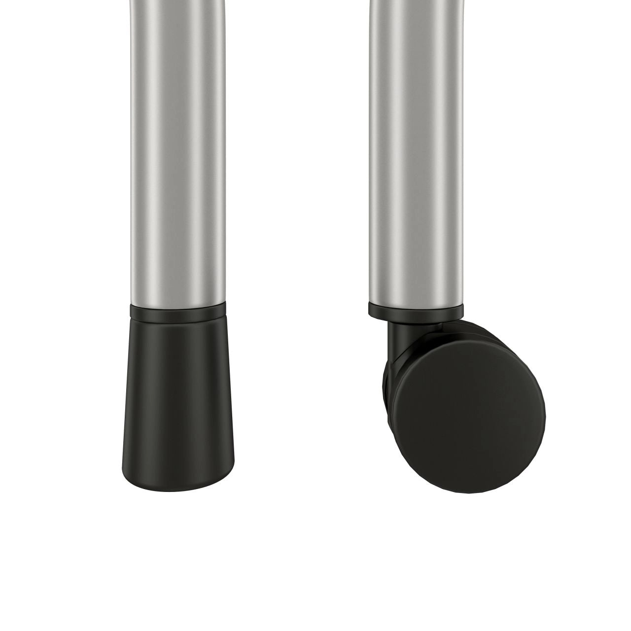 Closeup of the pierce chair with a glide and a caster. Kansas City Office Design