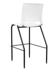 Back view of the SitOnIt Barstool in black frame with white poly shell. Kansas city office design.