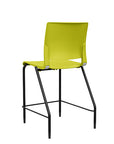 Back view of the SitOnIt Counter Stool in black frame with green poly shell. Kansas city office design.