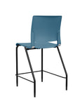 Back view of the SitOnIt Counter Stool in black frame with lagoon poly shell. Kansas city office design.