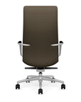 Back View of the SitOnIt Executive back Sephen Executive Conference Chair in Brownstone Vinyl with a polished frame. Kansas City Office Design