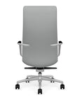 Back View of the SitOnIt Executive back Sephen Executive Conference Chair in Platinum Vinyl with a polished frame. Kansas City Office Design