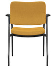Back view of the SitOnIt Cora guest chair in Gold Fabric and Black Frame. Kansas City Office Design.