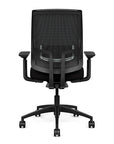 Back view of the Highback SitonIt Focus 2.0 Ergonomic Desk Chair in a black mesh, black frame, black fabric seat. Kansas City Office Design