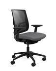 Side view of the Medback SitonIt Focus 2.0 Ergonomic Desk Chair in a black mesh, black frame, gray fabric seat. Kansas City Office Design