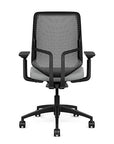 Back view of the Highback SitonIt Focus 2.0 Ergonomic Desk Chair in a black Polymer back, black frame, platinum vinyl fabric seat. Kansas City Office Design