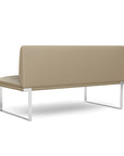 Back view of the SitOnIt Cameo 2 seater loveseat Armless in pebble vinyl with chrome Frame. Kansas City Office Design