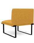 Back view of the SitOnIt Cameo Club Chair armless in gold fabric with black Frame. Kansas City Office Design