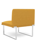 Back view of the SitOnIt Cameo Club Chair armless in gold fabric with chrome Frame. Kansas City Office Design
