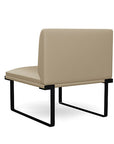 Back view of the SitOnIt Cameo Club Chair armless in pebble vinyl with black Frame. Kansas City Office Design