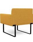 Back view of the SitOnIt Cameo Club Chair in gold fabric with black Frame. Kansas City Office Design