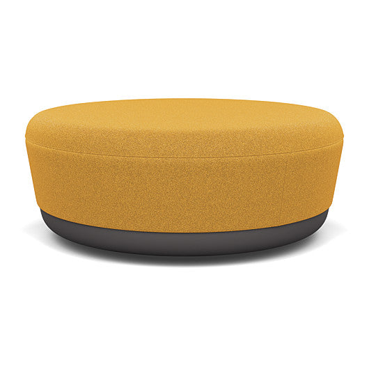 SitonIt Pasea Large Round Ottoman with Gold Dusk Fabric. Kansas City Office Design.