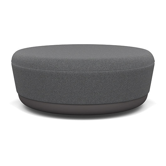 SitonIt Pasea Large Round Ottoman with Gray Milestone Fabric. Kansas City Office Design.