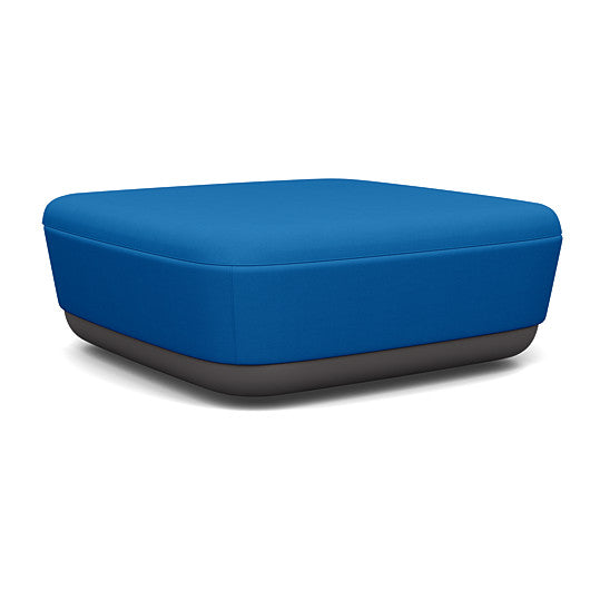 SitonIt Pasea Large Square Ottoman with Electric Blue Fabric. Kansas City Office Design.