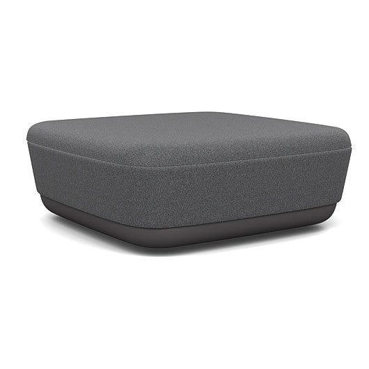 SitonIt Pasea Large Square Ottoman with Gray Milestone Fabric. Kansas City Office Design.