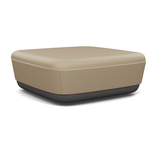 SitonIt Pasea Large Square Ottoman with Pebble Vinyl Fabric. Kansas City Office Design.