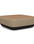 SitonIt Pasea Large Square Ottoman with Pebble Vinyl Fabric and Uptown Walnut Laminate Top. Kansas City Office Design.